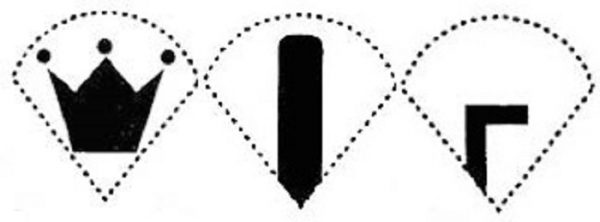дизайн интимной стрижки в виде короны, полоски и буквы