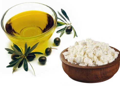 Творог и оливковое масло