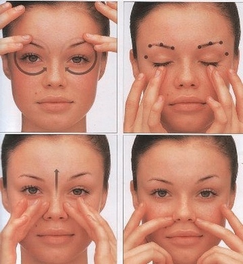 Схема массажа глаз