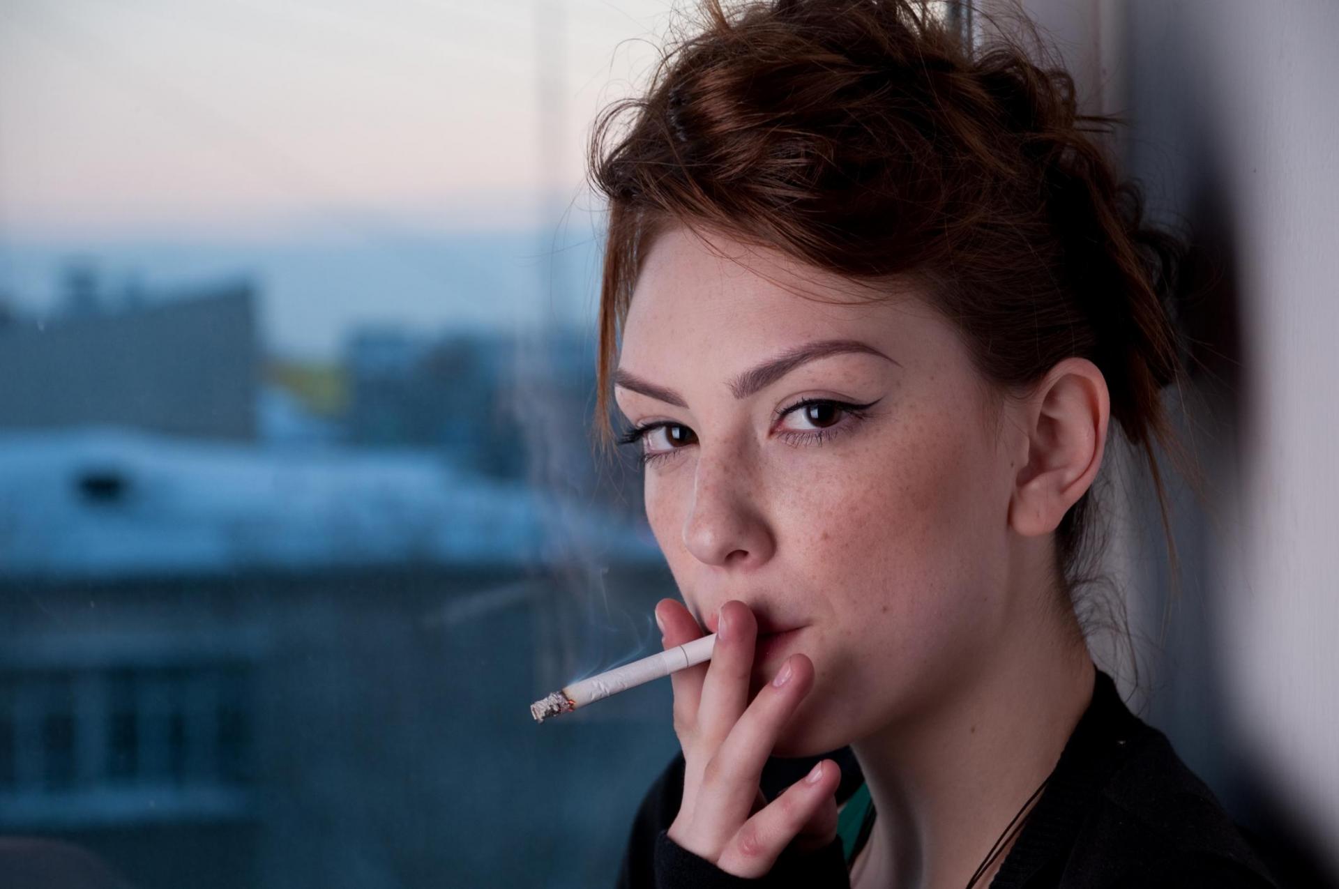 Beautiful women smoking