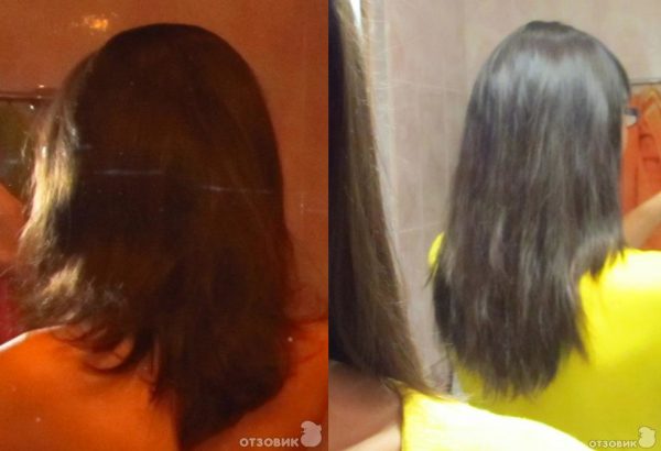 Фото волос до и после использования дрожжевой маски