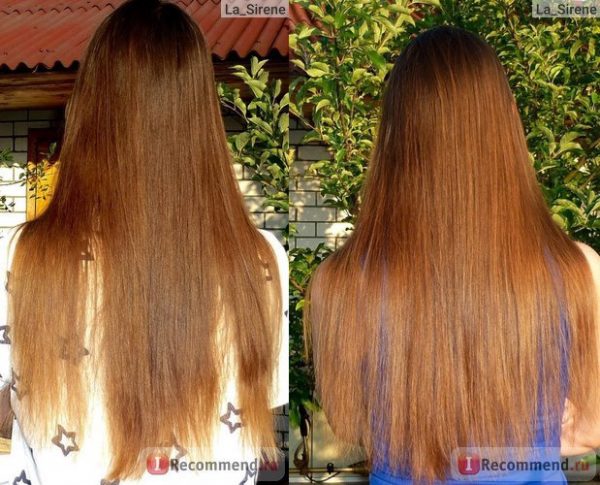 Фото волос до и после медовой маски с никотиновой кислотой