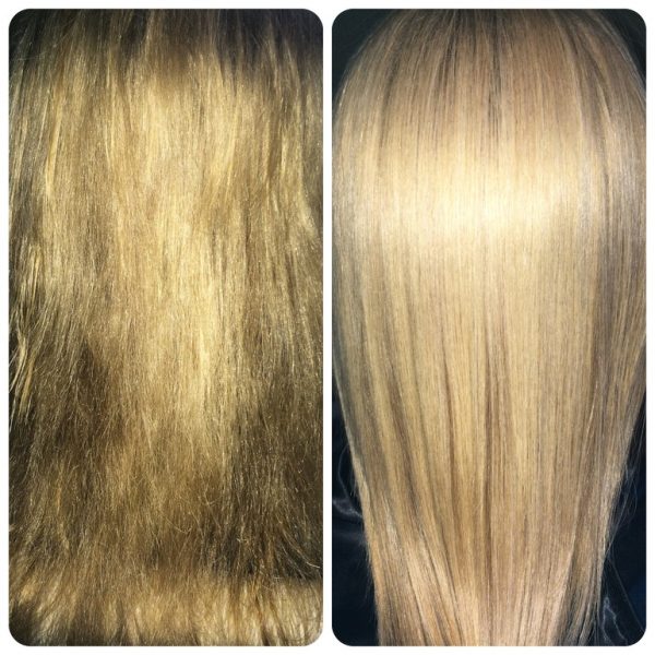 До и после лифтинга для волос