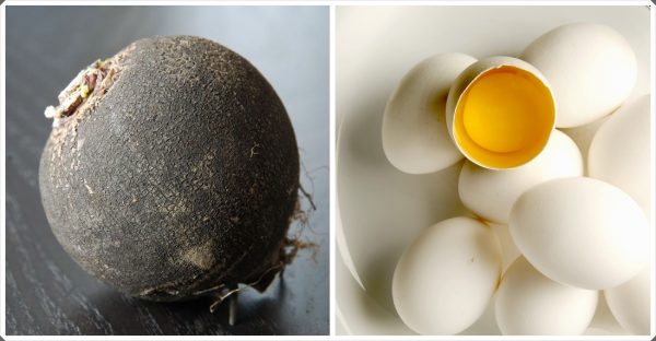 Чёрная редька и яйца